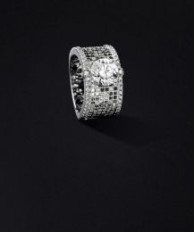 Bague Couture - Or blanc et diamants