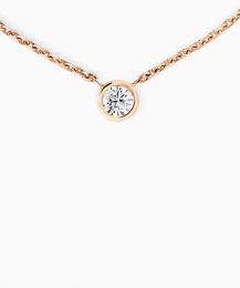 Kiss Me Pink gold necklace diamond