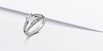 Solitaire taille émeraude