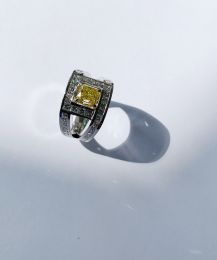 H RING - YELLOW DIAMOND